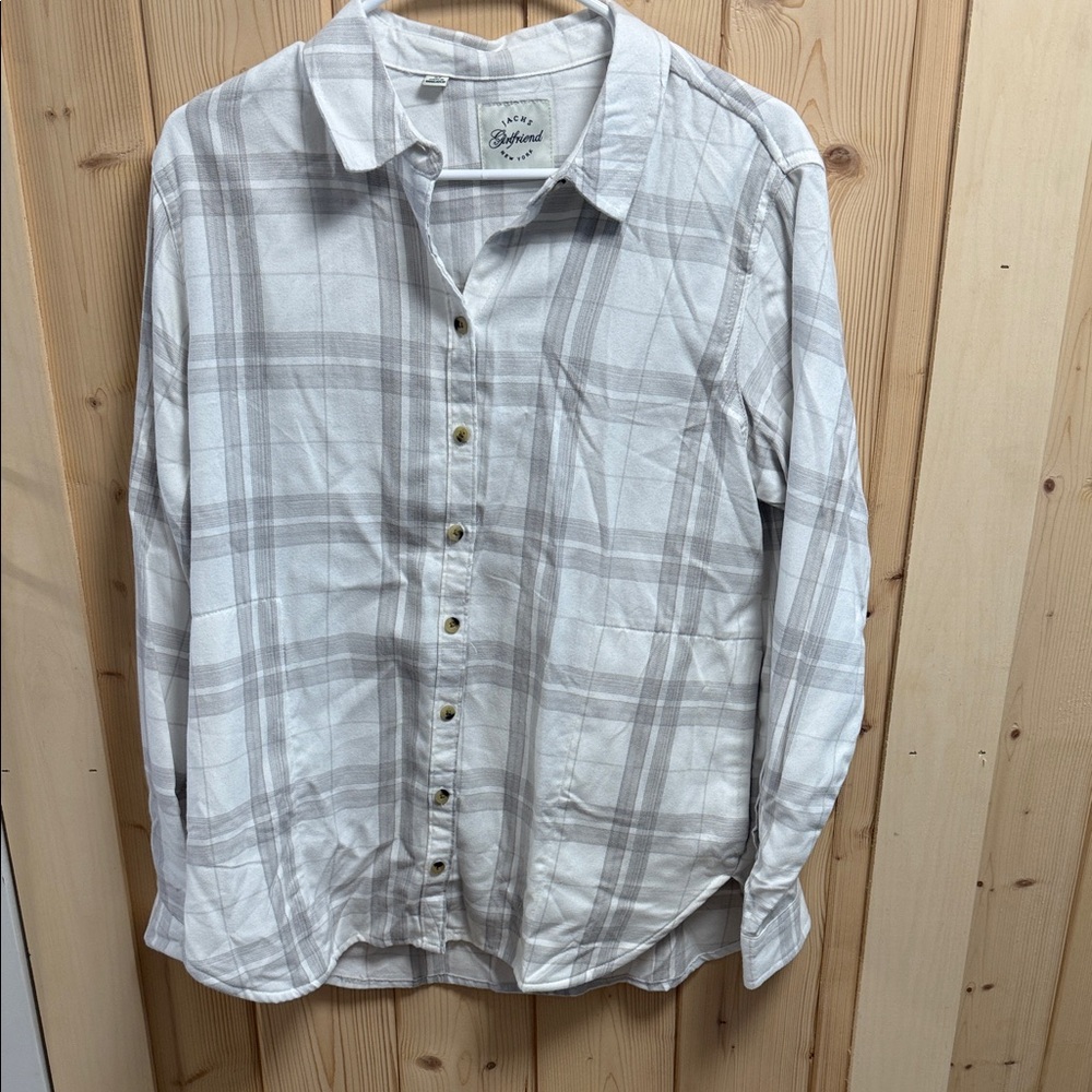 Plaid Button-Up Shirt